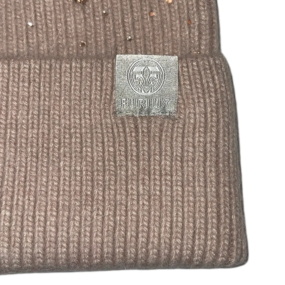 FURLUX Wool and Cashmere PomPom Blush Beanie
NWT - Picture 2 of 9